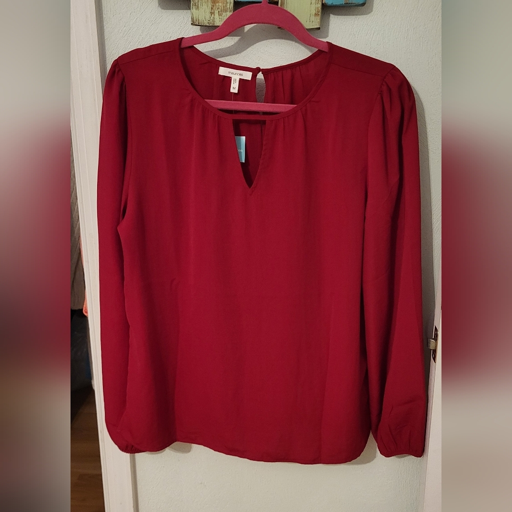 NWT Maurice's Women's Red Blouse